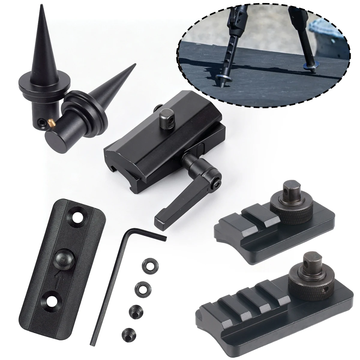 Bipod Mount Butterfly Tripod Adapter KeyMod/20mm Picatinny Rail Bipod Spikes Feet Holder Quick Release Mount Bipod Accessories
Bipod Mount Butterfly Tripod Adapter KeyMod/20mm Picatinny Rail Bipod Spikes Feet Holder Quick Release Mount Bipod Accessories