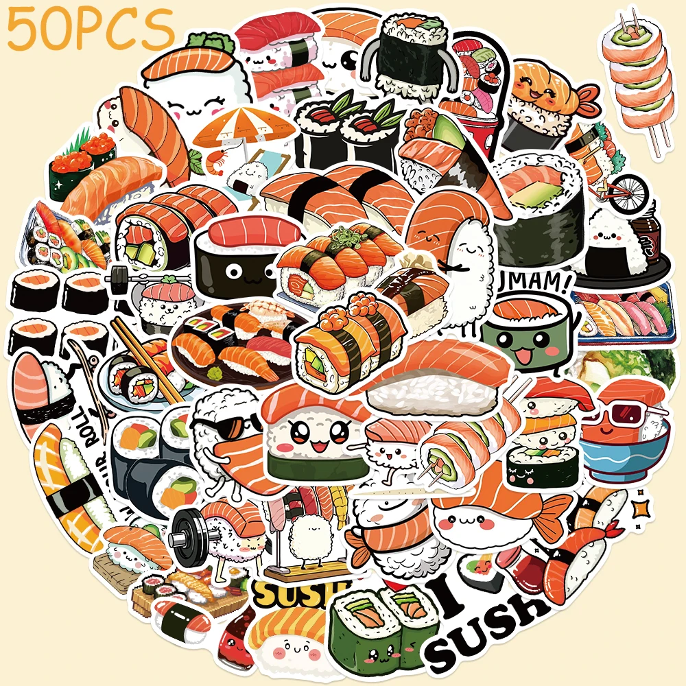 50pcs Japanese Sushi Stickers Decals For Phone Scrapbook Skateboard Suitcase DIY Cartoon Aesthetic Stickers Kids Toys Gifts
50pcs Japanese Sushi Stickers Decals For Phone Scrapbook Skateboard Suitcase DIY Cartoon Aesthetic Stickers Kids Toys Gifts