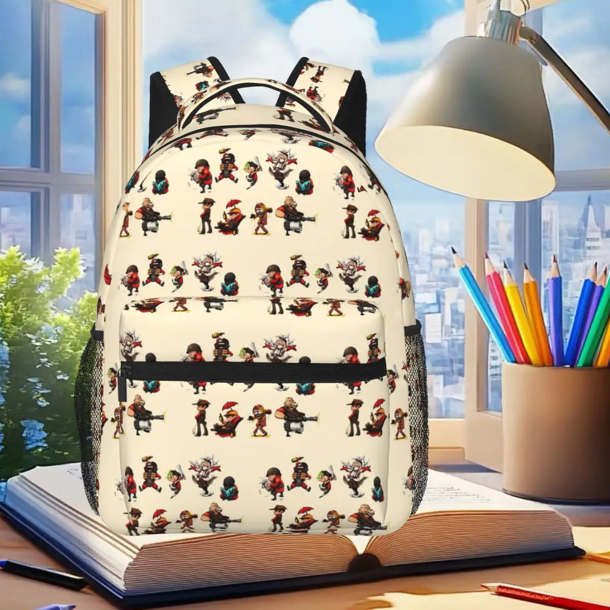 Demoman Team TF2 Backpack Student Boys Girls BookBag Children School Bag Laptop Shoulder Bags for Men Women
Demoman Team TF2 Backpack Student Boys Girls BookBag Children School Bag Laptop Shoulder Bags for Men Women