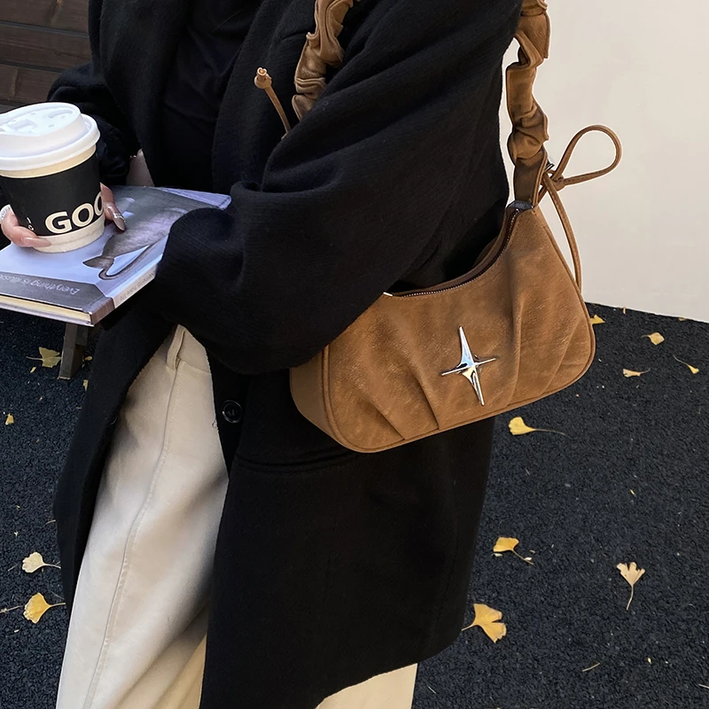 Girl's Retro Y2K Shoulder Bags Designer Handbag Fashion Women Pu Handbags Korean Trendy Zipper Commuting Underarm Bag for Lady
Girl's Retro Y2K Shoulder Bags Designer Handbag Fashion Women Pu Handbags Korean Trendy Zipper Commuting Underarm Bag for Lady