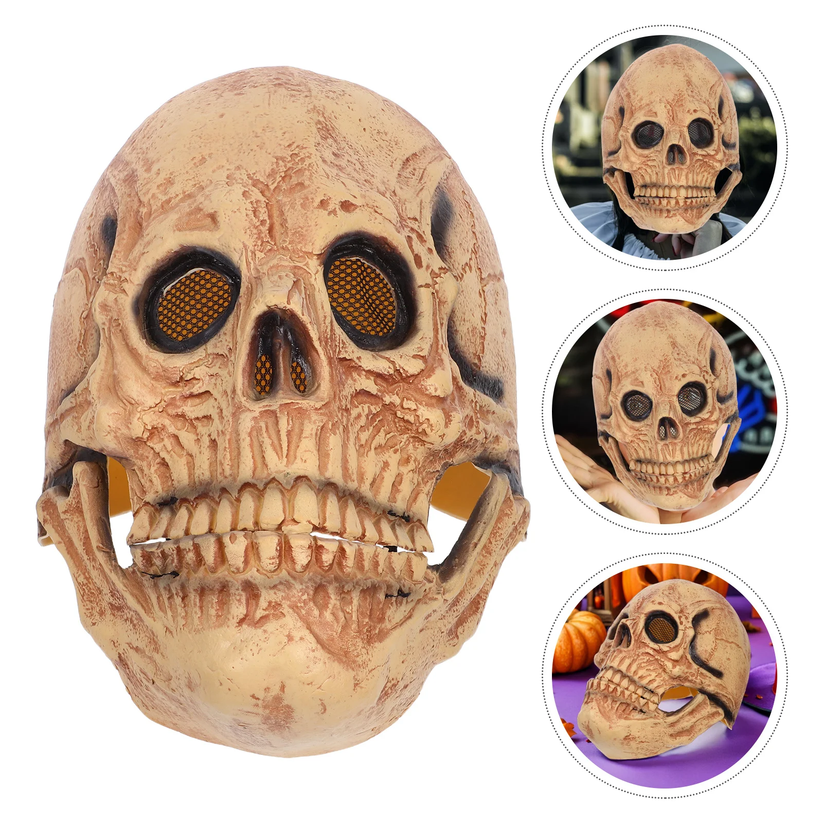 Хэллоуин Череп Маска Полная Голова Реалистичный Латексный Головной Убор Подвижная Челюсть Страшная Маска Для Лица Для Вечеринки Косплей
Хэллоуин Череп Маска Полная Голова Реалистичный Латексный Головной Убор Подвижная Челюсть Страшная Маска Для Лица Для Вечеринки Косплей