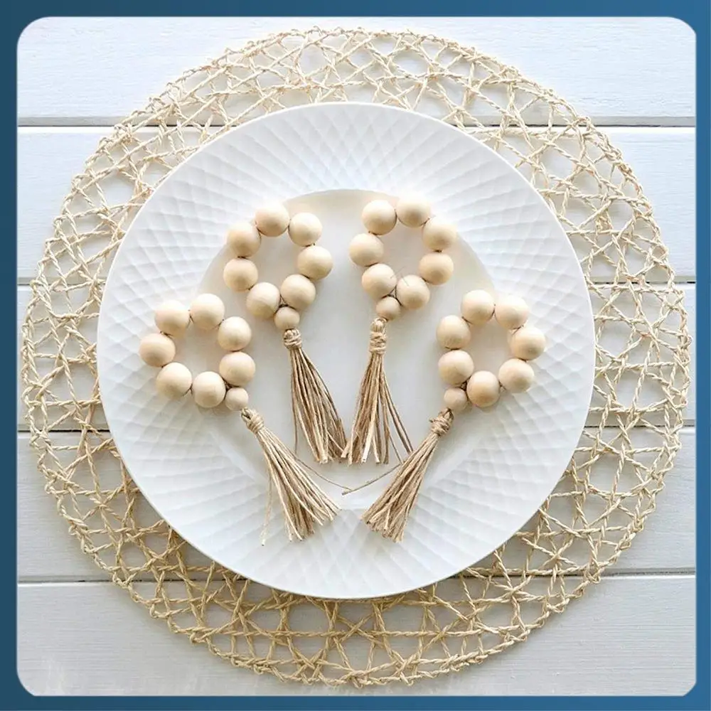 AB02 16Pcs Wood Bead Napkin Rings With Tassels,Wood Beads Garland For Rustic Farmhouse Wall Hanging/Weddings/Home Decor
AB02 16Pcs Wood Bead Napkin Rings With Tassels,Wood Beads Garland For Rustic Farmhouse Wall Hanging/Weddings/Home Decor