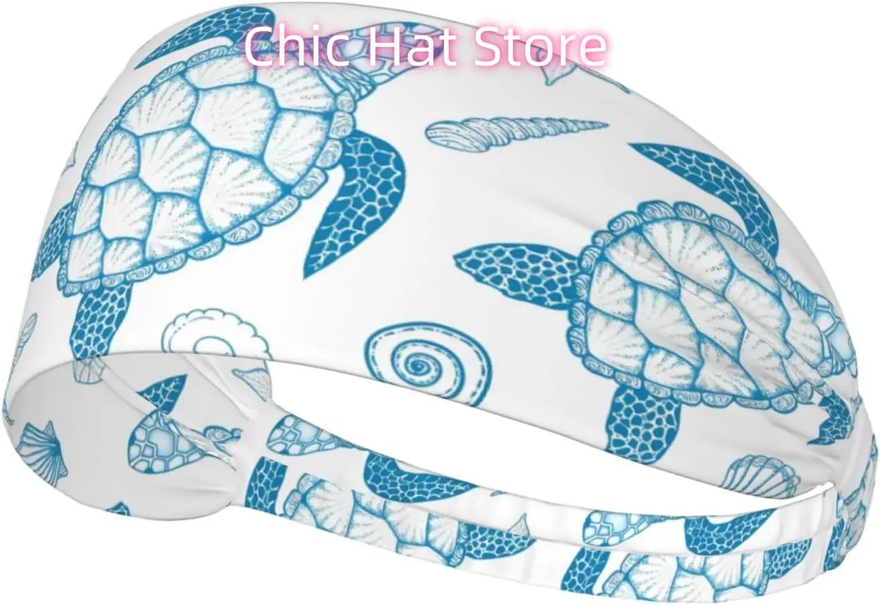 Sea Turtle And Shells Elastic Exercise Headband For Women&Men,Wide Headbands For Women Athletic Sweatbands - Fashion Elastic Spo
Sea Turtle And Shells Elastic Exercise Headband For Women&Men,Wide Headbands For Women Athletic Sweatbands - Fashion Elastic Spo