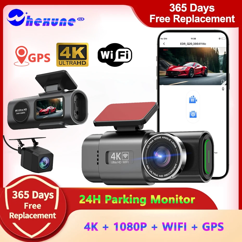4K Car Dvr Dash Cam for Cars WIFI Rear View Camera for Vehicle Dual Lens Video Recorder Parking Monitor Black Box Car accessory
4K Car Dvr Dash Cam for Cars WIFI Rear View Camera for Vehicle Dual Lens Video Recorder Parking Monitor Black Box Car accessory