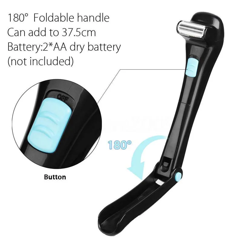 Electric Back Hair Trimmer Collapsible Dry Battery Operated Hair Shaver Long Handle Reciprocating Hair Shaver for Body
Electric Back Hair Trimmer Collapsible Dry Battery Operated Hair Shaver Long Handle Reciprocating Hair Shaver for Body