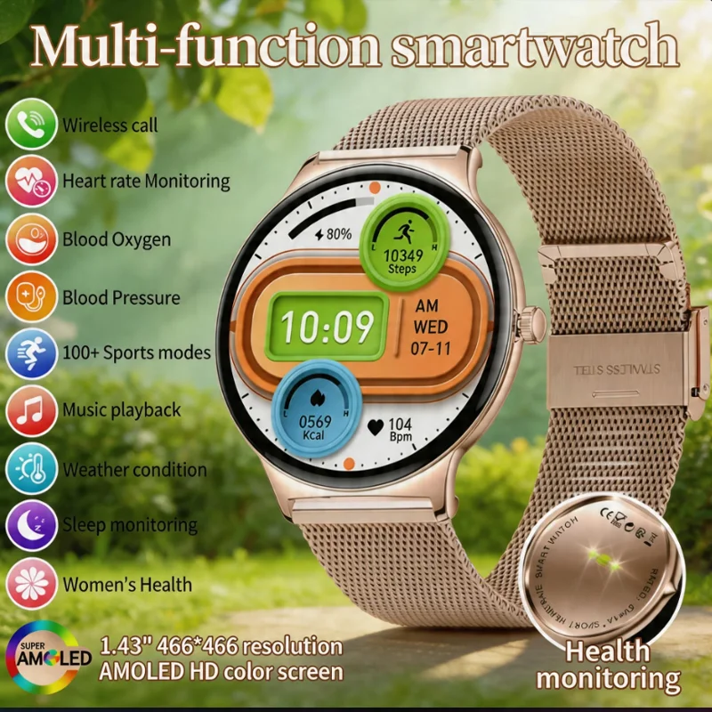 2026 LIGE Health Smart Watch Fitness Tracker 1.43'' AMOLED Call Reminder Bluetooth Calling Ultra Thin Durable Smartwatch Women
2026 LIGE Health Smart Watch Fitness Tracker 1.43'' AMOLED Call Reminder Bluetooth Calling Ultra Thin Durable Smartwatch Women