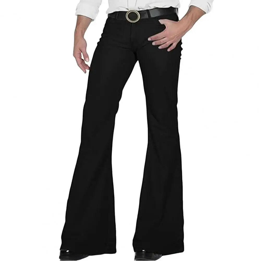 Retro-inspired Flared Pants Men's Vintage Bell Bottom Wide Leg Jeans Solid Color Stretchy Slim Fit Mid-rise
Retro-inspired Flared Pants Men's Vintage Bell Bottom Wide Leg Jeans Solid Color Stretchy Slim Fit Mid-rise