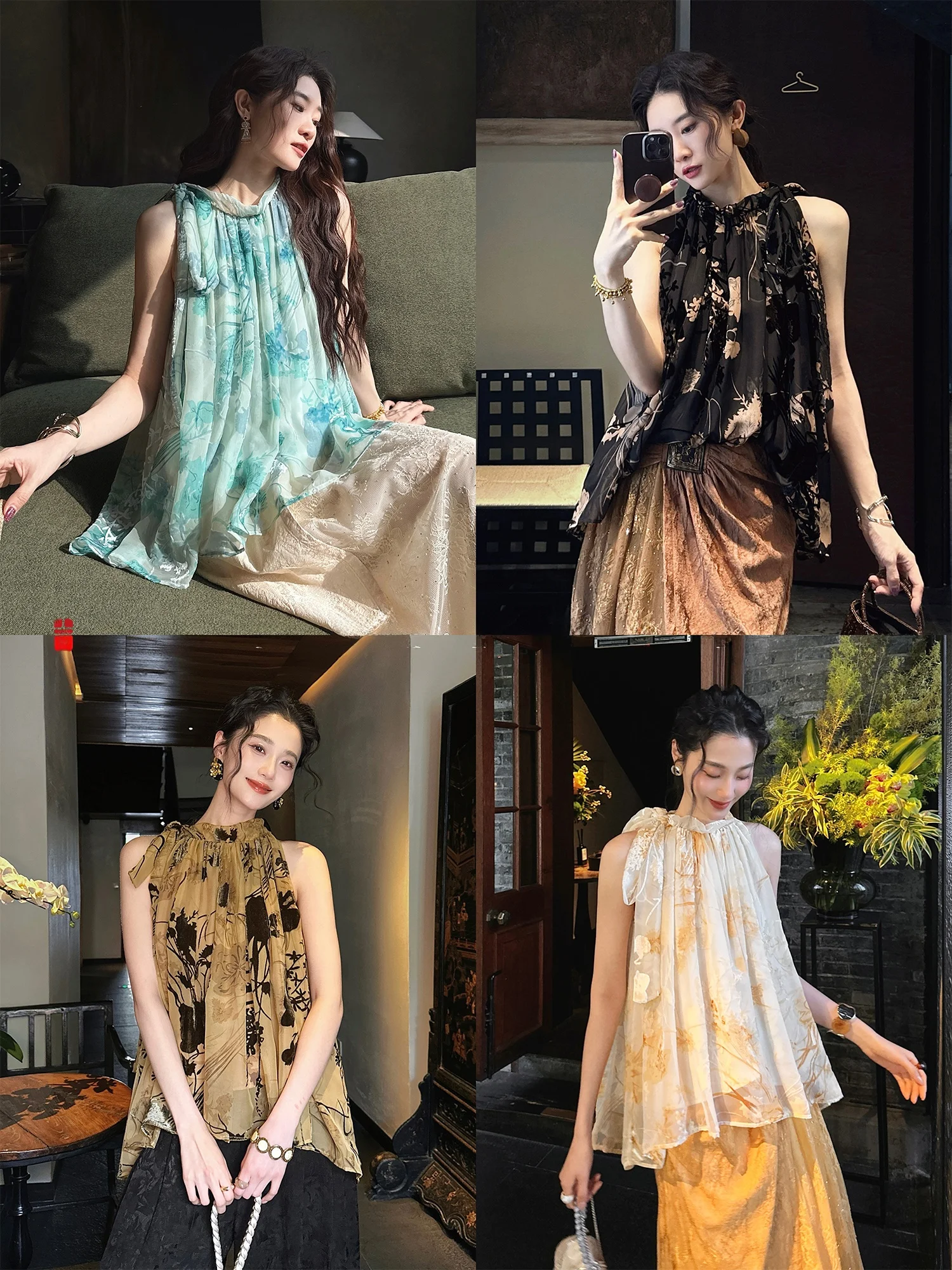 New 2026 Three Good Black Flower Velvet Ruffle Shirt Women's Sleeveless Hanging Neck Top Chinese Style Casual Loose Fit Sunsc...
New 2026 Three Good Black Flower Velvet Ruffle Shirt Women's Sleeveless Hanging Neck Top Chinese Style Casual Loose Fit Sunsc...