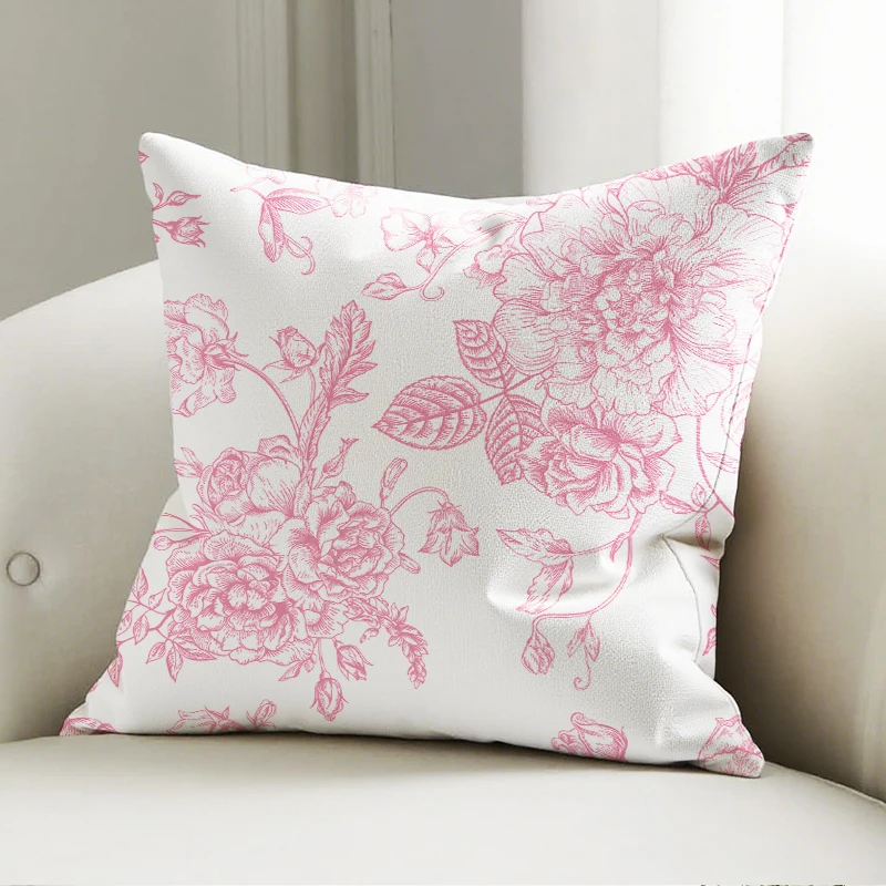 Pink Line Art Flower Pillow Cover, Vintage Floral Print Cushion Case, Elegant Sofa Bedroom Decor Pillow
Pink Line Art Flower Pillow Cover, Vintage Floral Print Cushion Case, Elegant Sofa Bedroom Decor Pillow