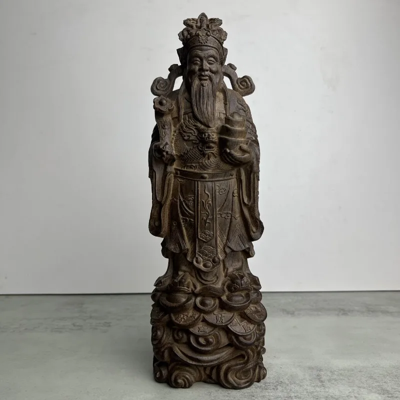 Hand-Carved Vietnamese Agarwood God of Wealth Statue - 10.6"x2.4"x3.3" Feng Shui Figurine for Home Living Room Decoration,
Hand-Carved Vietnamese Agarwood God of Wealth Statue - 10.6"x2.4"x3.3" Feng Shui Figurine for Home Living Room Decoration,