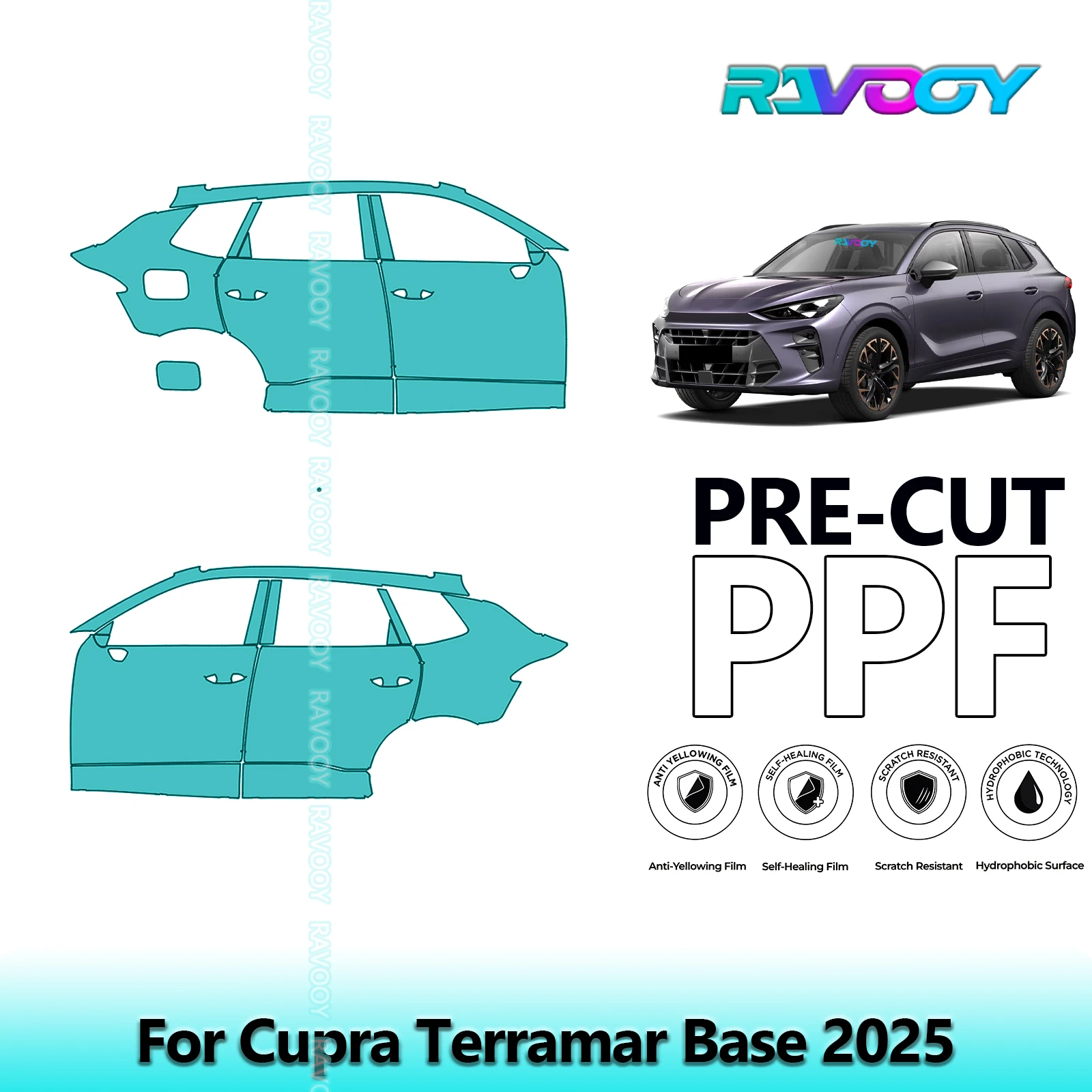 For Cupra Terramar Base 2025 8.5mil Clear Matte Pre-Cut PPF Door & A/B Pillar Kit TPU Paint Protection Film Set
For Cupra Terramar Base 2025 8.5mil Clear Matte Pre-Cut PPF Door & A/B Pillar Kit TPU Paint Protection Film Set