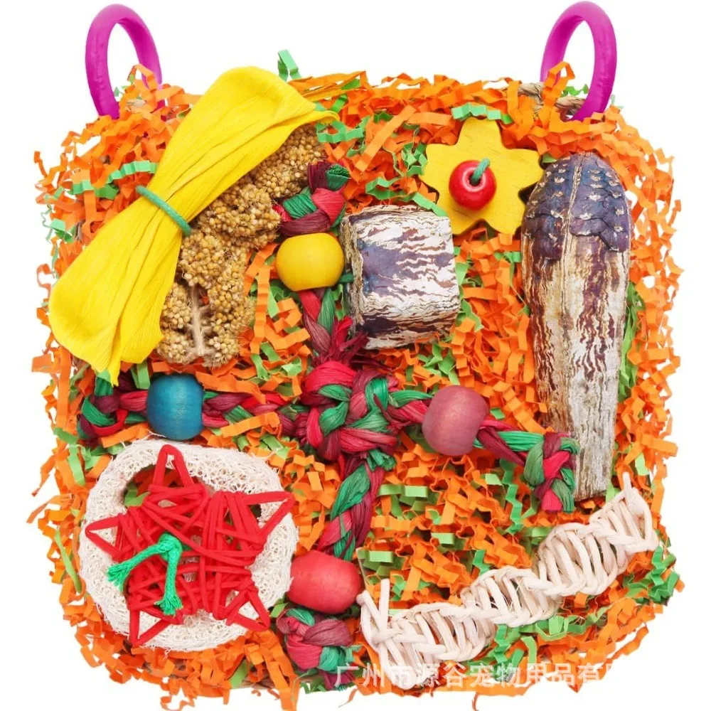 Parrot Gnawing Toys Bird Supplies Star Fruit Aquatic Grass Net Luffa Five-pointed Star Brushed Wire Gnawing Climbing Pets Toys
Parrot Gnawing Toys Bird Supplies Star Fruit Aquatic Grass Net Luffa Five-pointed Star Brushed Wire Gnawing Climbing Pets Toys