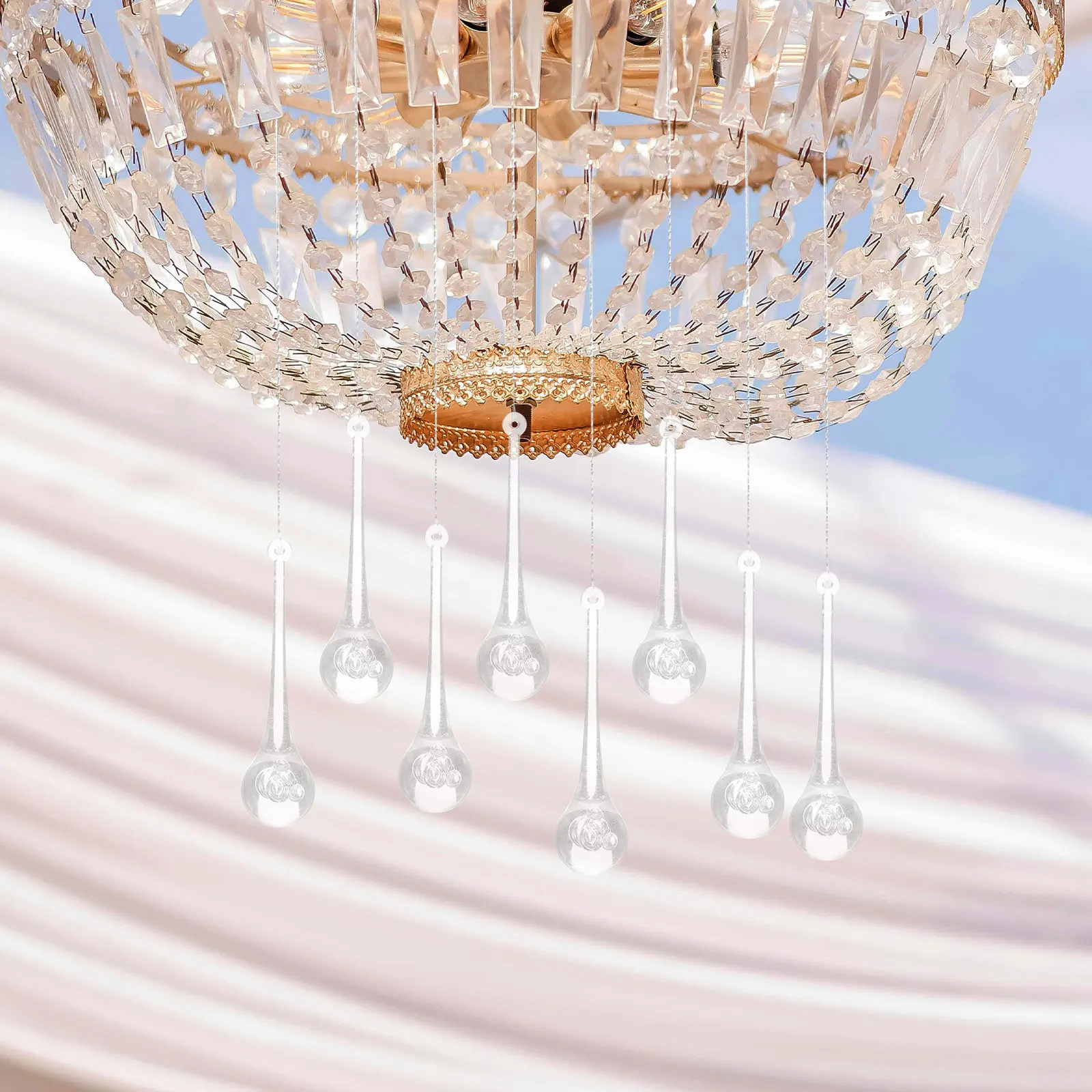 10Pcs Lightweight Acrylic Water Drop Pendants Crystal Ornament for DIY Curtain Decor Sun Catcher Jewelry Making Garden Wall
10Pcs Lightweight Acrylic Water Drop Pendants Crystal Ornament for DIY Curtain Decor Sun Catcher Jewelry Making Garden Wall