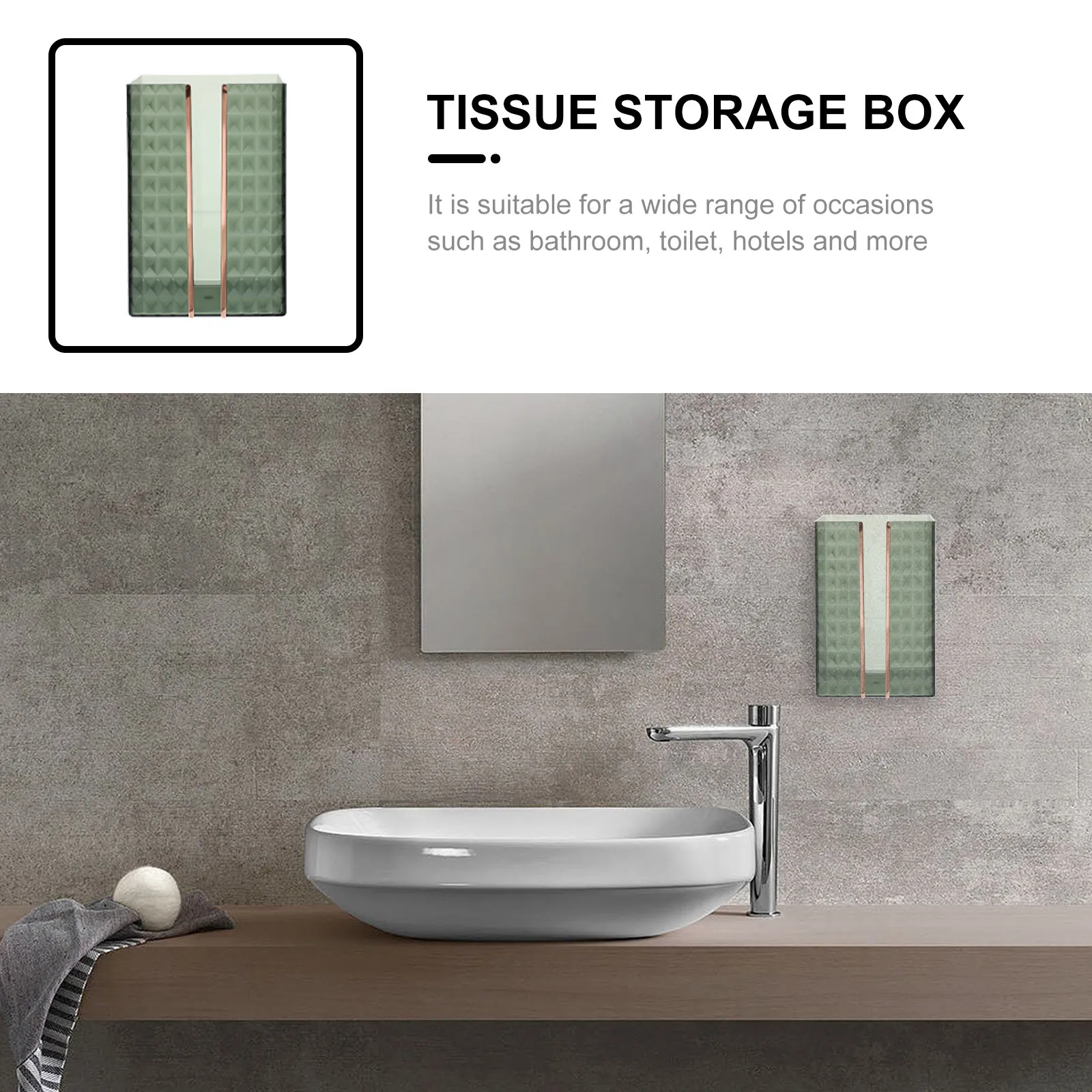 Wall Mounted Tissue Box No Punching Nail Free Design for Bathroom Toilet Hotel Modern Minimalist Face Towel Storage Holder Wall
Wall Mounted Tissue Box No Punching Nail Free Design for Bathroom Toilet Hotel Modern Minimalist Face Towel Storage Holder Wall