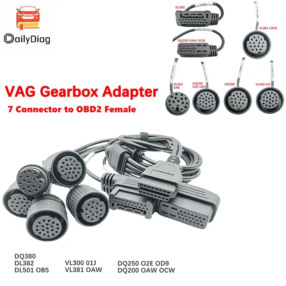 Новейшие адаптерные кабели коробки передач для VAG OBD2, кабель-переходник для DQ250 DQ200 VL381 VL300 DQ500 DL501, диагностические инструменты для автомобилей
Новейшие адаптерные кабели коробки передач для VAG OBD2, кабель-переходник для DQ250 DQ200 VL381 VL300 DQ500 DL501, диагностические инструменты для автомобилей