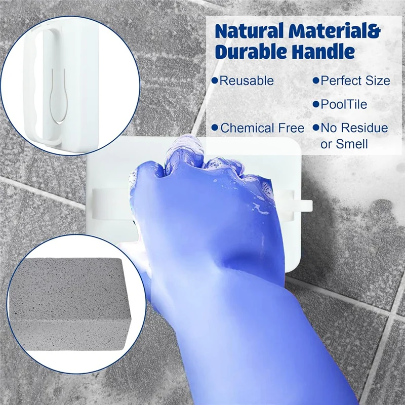 Pumice Stone Pool Cleaner With Handle, 6 Piece Set, Ideal For Swimming Pools And Spa Tiles-AC82
Pumice Stone Pool Cleaner With Handle, 6 Piece Set, Ideal For Swimming Pools And Spa Tiles-AC82