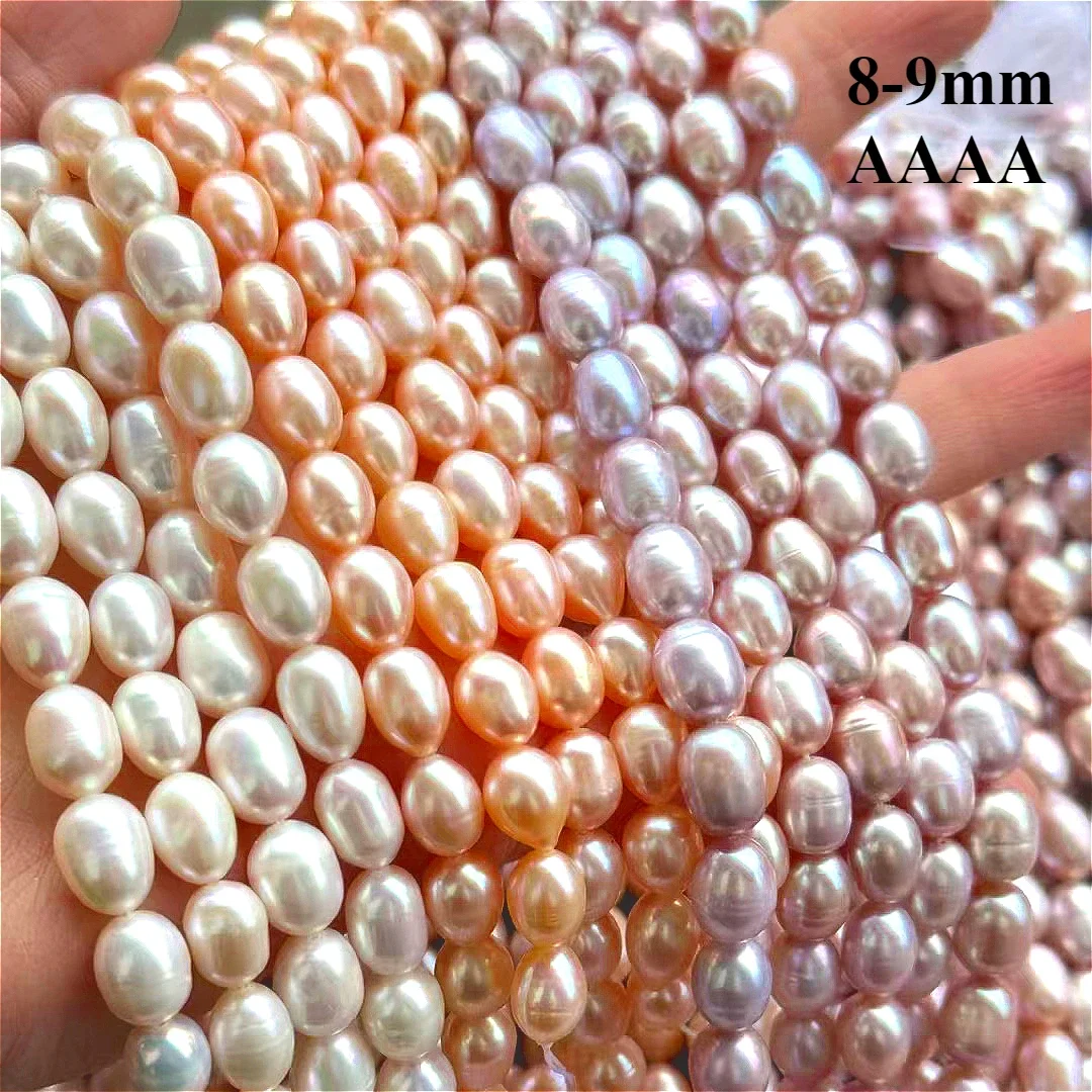 8-9mm 4A Natural Freshwater White Pink Purple Pearl Rice Fine Loose Bead Women Gift Jewelry DIY Necklace Bracelet Accessories
8-9mm 4A Natural Freshwater White Pink Purple Pearl Rice Fine Loose Bead Women Gift Jewelry DIY Necklace Bracelet Accessories