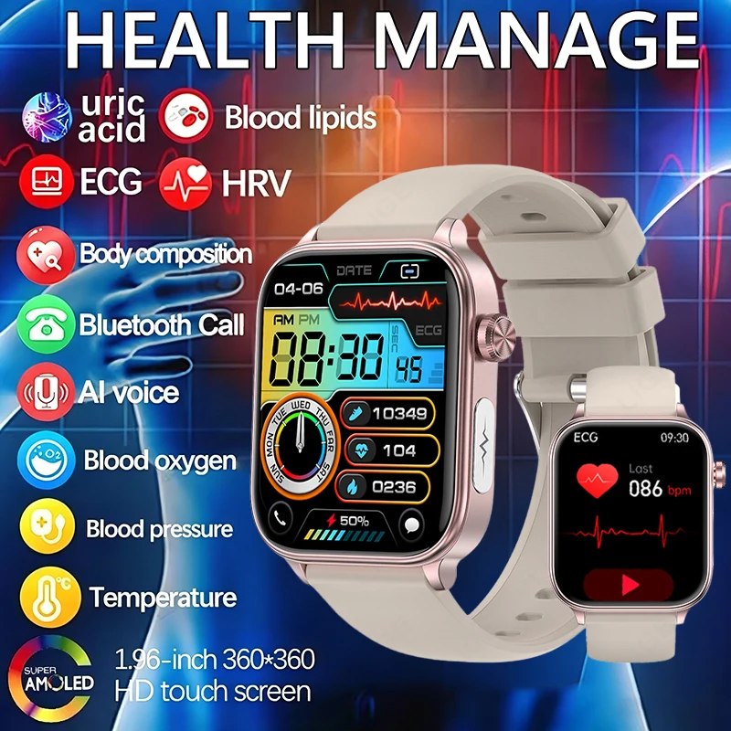 Women Holiday Gifts Smart Watch AI Diagnostic Detector Blood Lipid and Uric Acid Body Composition Test Menstrual Health Tracker
Women Holiday Gifts Smart Watch AI Diagnostic Detector Blood Lipid and Uric Acid Body Composition Test Menstrual Health Tracker