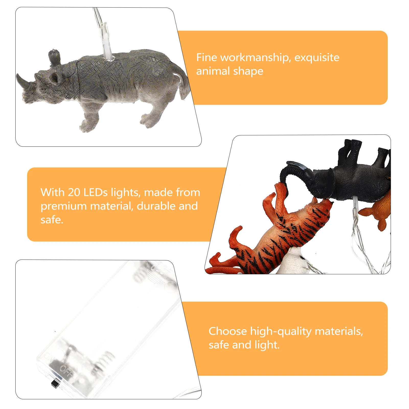 Animal Lights LED Light String Decorative Miniature Plastic Child Fairy String Light Party Garden Yard Festive
Animal Lights LED Light String Decorative Miniature Plastic Child Fairy String Light Party Garden Yard Festive