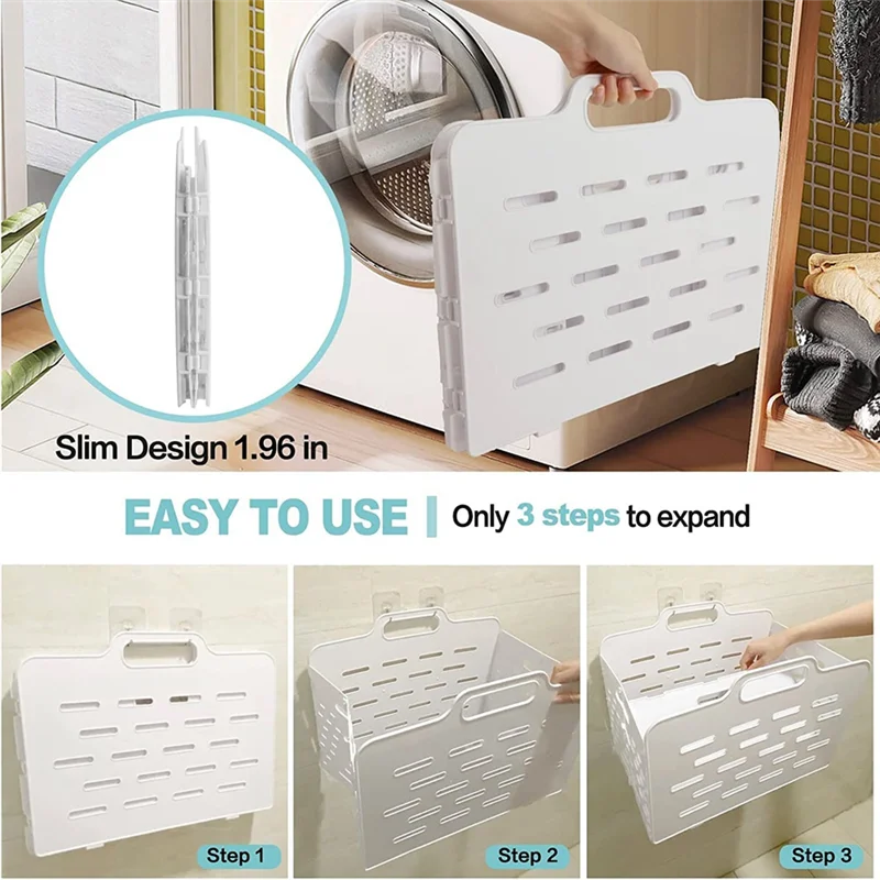 Collapsible Storage Basket Foldable Laundry Hamper Modern Plastic Bins Crates With Handles
Collapsible Storage Basket Foldable Laundry Hamper Modern Plastic Bins Crates With Handles