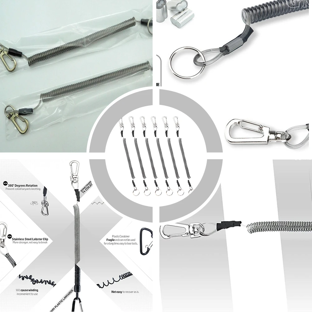 6Pcs Durable Retractable Elastic Rope Fishing Gear Protection Spring Key Chains For Outdoor Climbing Accessories
6Pcs Durable Retractable Elastic Rope Fishing Gear Protection Spring Key Chains For Outdoor Climbing Accessories