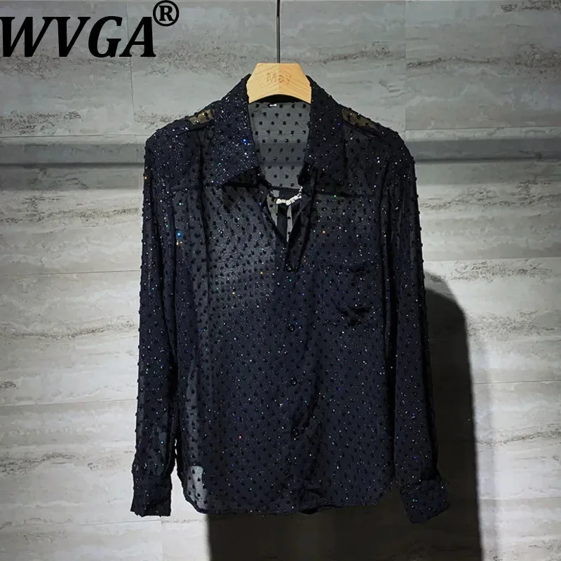 WVGA Spring Summer New Men's Semi-See-Through Gold Stamping Padded Shoulder Mesh Long Sleeve Shirt Niche Chic Casual Tops W17999
WVGA Spring Summer New Men's Semi-See-Through Gold Stamping Padded Shoulder Mesh Long Sleeve Shirt Niche Chic Casual Tops W17999