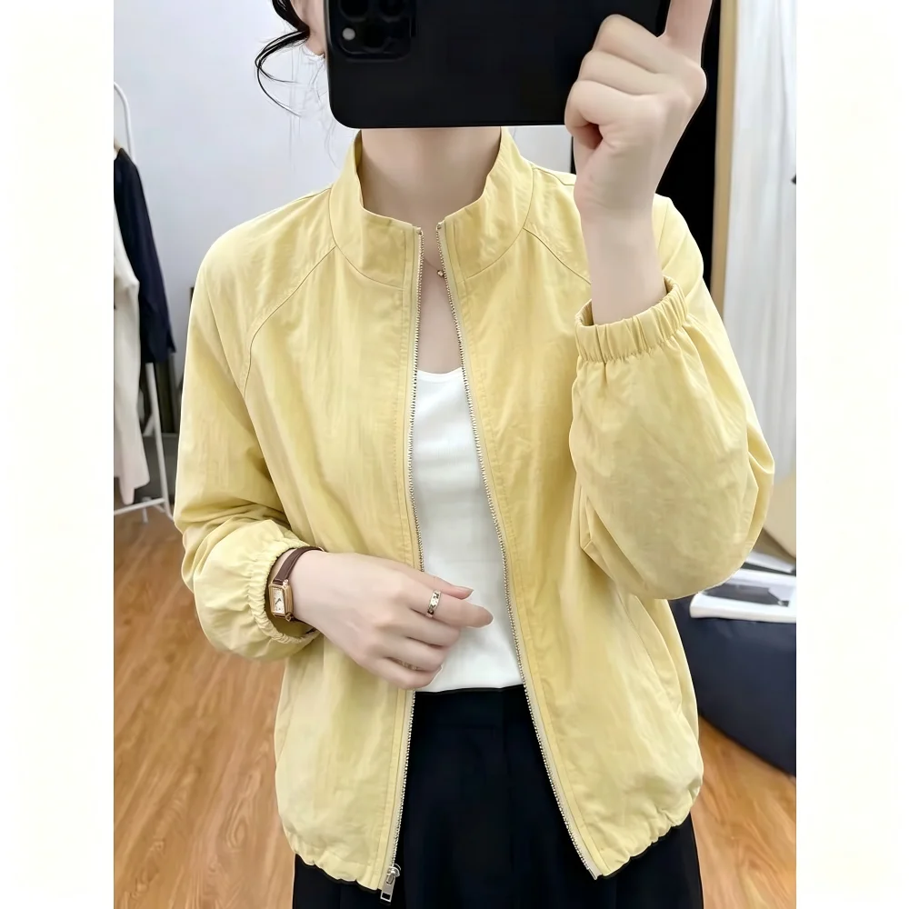 Women's Summer 2026 New Lazy Style Casual Fashion Thin Stand Collar Sun Protection Coat Long Sleeve Zipper Closure Polyester
Women's Summer 2026 New Lazy Style Casual Fashion Thin Stand Collar Sun Protection Coat Long Sleeve Zipper Closure Polyester