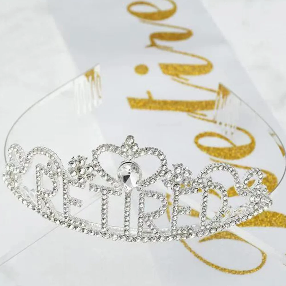Decor Retired Crown Sash Set Premium Comfortable Sparkling Rhinestone Women Girl Attractive Retirement Sash
Decor Retired Crown Sash Set Premium Comfortable Sparkling Rhinestone Women Girl Attractive Retirement Sash