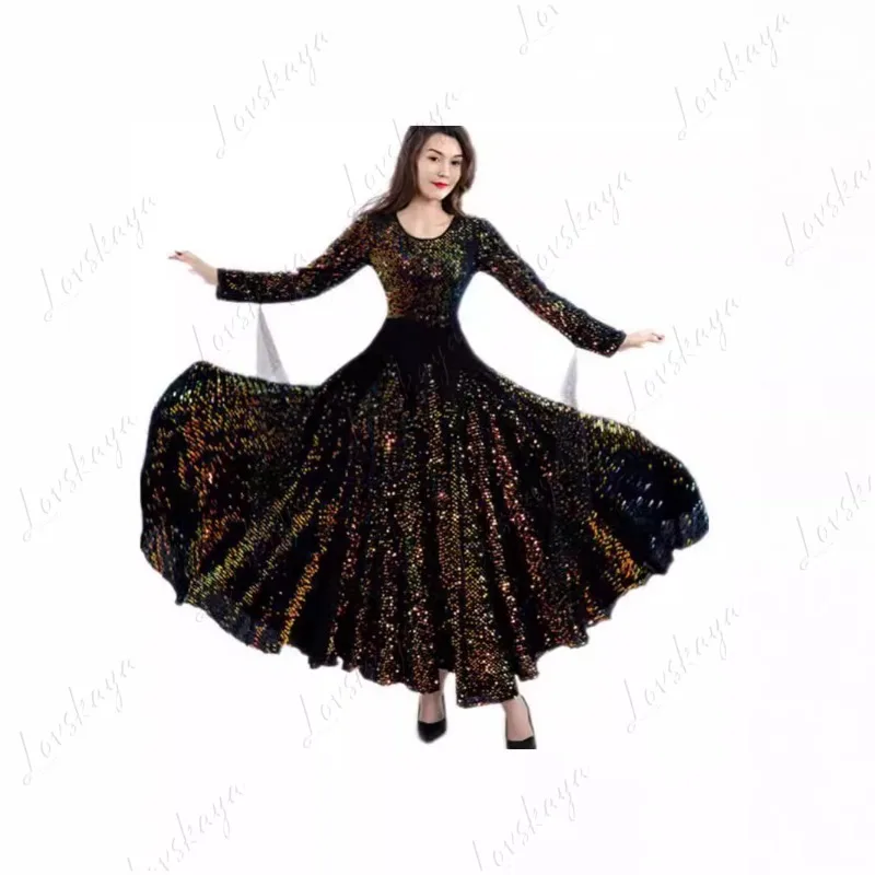 Long Sleeve Big Swing Modern Dance Dress Ballroom Costume
Long Sleeve Big Swing Modern Dance Dress Ballroom Costume