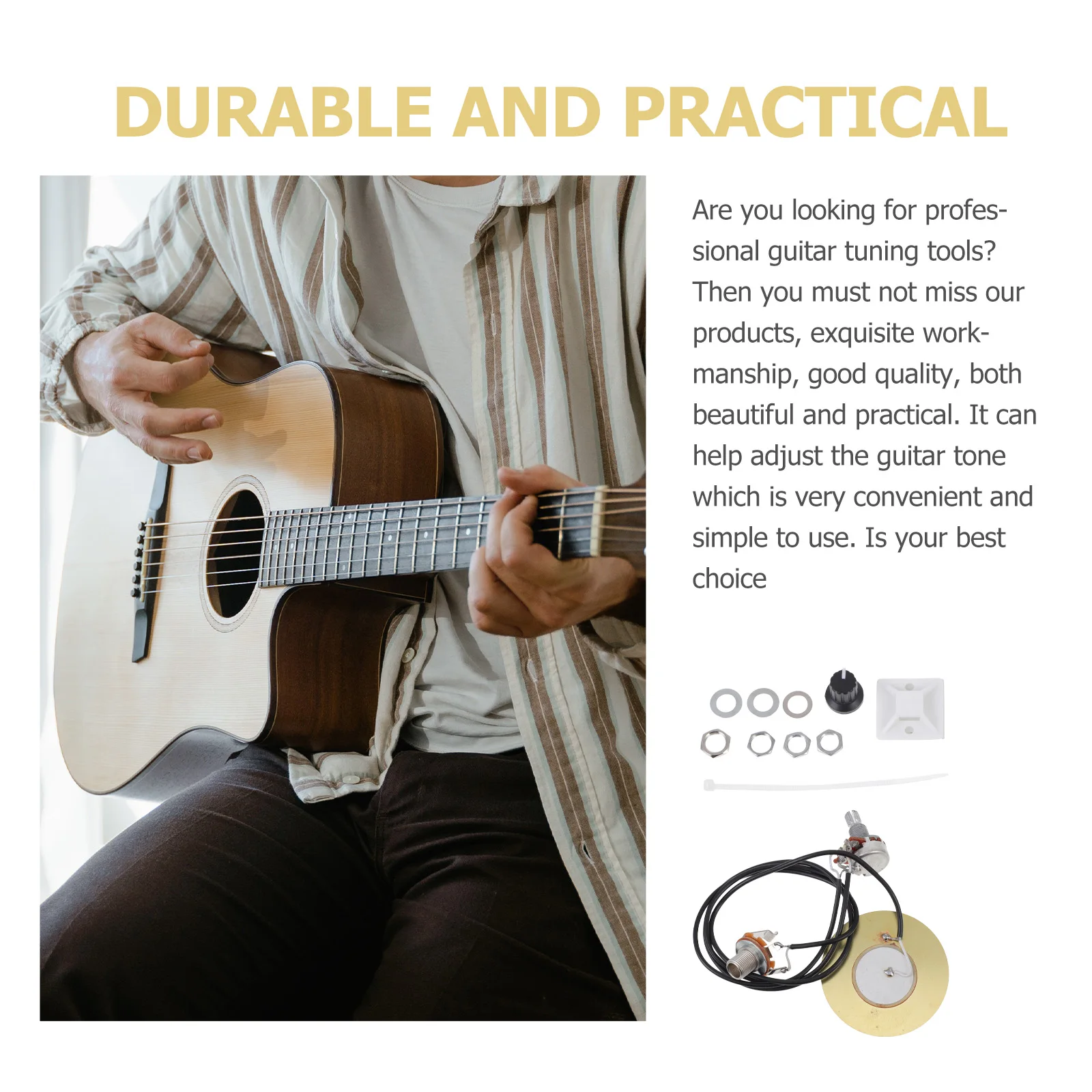 Guitar Pickup Set with Tone Acoustic Single Coil Tuning Tool Copper Sound Hole Transducer Piezo Accoustic Accessories
Guitar Pickup Set with Tone Acoustic Single Coil Tuning Tool Copper Sound Hole Transducer Piezo Accoustic Accessories