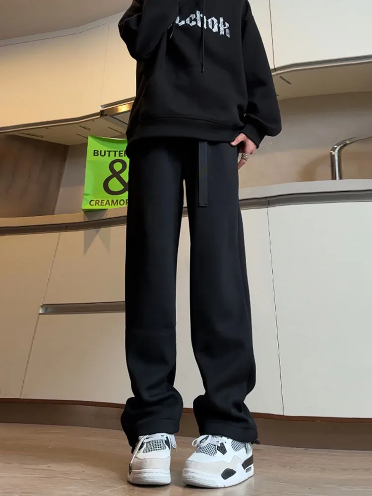 Bla Fce Lined Thiened Sports Pants Men's Autumn Winter Cleanfit Straight Leg Drapey American Sle Casual Trousers
Bla Fce Lined Thiened Sports Pants Men's Autumn Winter Cleanfit Straight Leg Drapey American Sle Casual Trousers