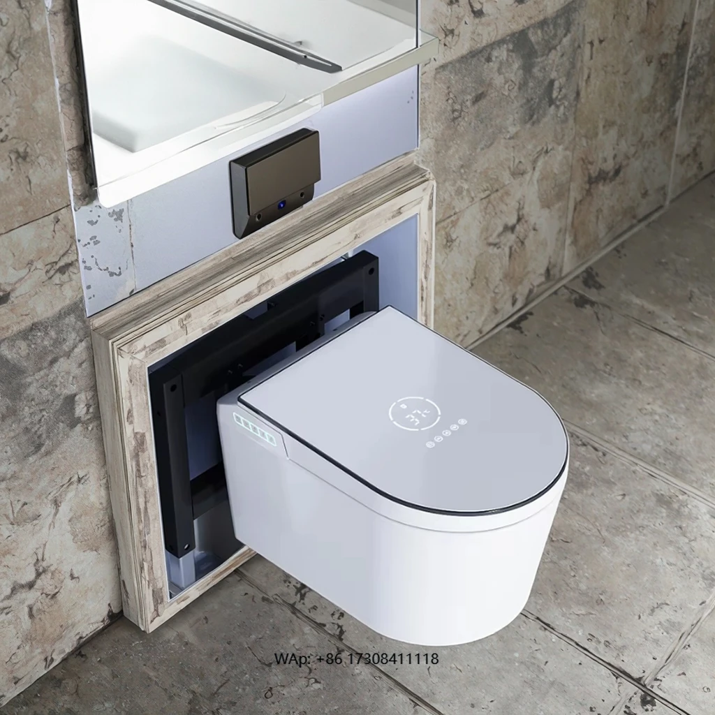 Wall-Mounted Ceramic Smart Toilet-Heated Seat Remote Control Rear Washing Radar Sensor Auto Flush Modern Design
Wall-Mounted Ceramic Smart Toilet-Heated Seat Remote Control Rear Washing Radar Sensor Auto Flush Modern Design