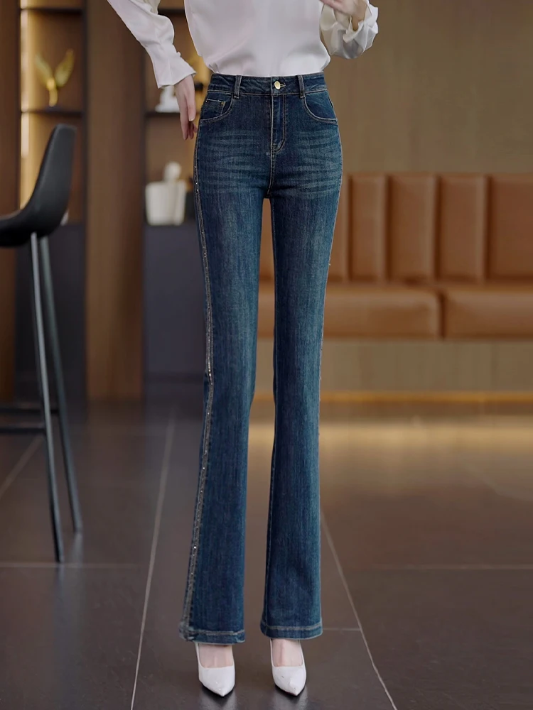 High Waist Slim Fit Bell Bottom Jeans Women's Spring Autumn 2026 New Style Elastic Casual Straight Leg Long Pants
High Waist Slim Fit Bell Bottom Jeans Women's Spring Autumn 2026 New Style Elastic Casual Straight Leg Long Pants