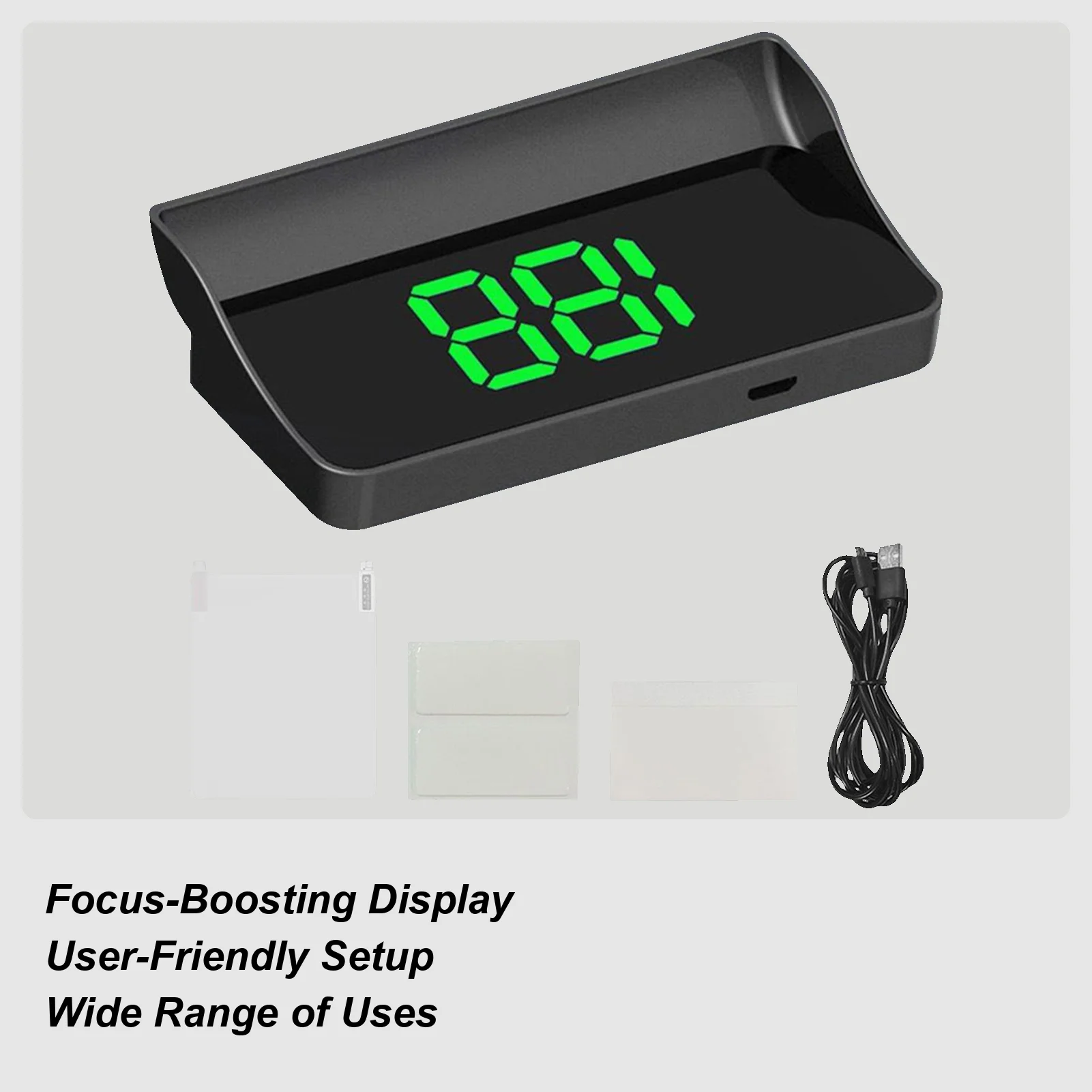 HUD Car Digital Speedometer Windshield Display Auto Speed Monitor, Sedans SUVs Trucks RVs Scooters Fleet Management supplies
HUD Car Digital Speedometer Windshield Display Auto Speed Monitor, Sedans SUVs Trucks RVs Scooters Fleet Management supplies