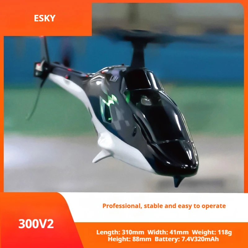 Esky 300v2 Remote-Controlled Helicopter Single-Paddle Combat Helicopter Aircraft Charging Professional Toys Birthday Gift
Esky 300v2 Remote-Controlled Helicopter Single-Paddle Combat Helicopter Aircraft Charging Professional Toys Birthday Gift