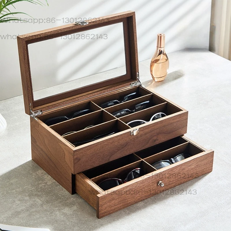 Glasses storage box multi-compartment wooden large capacity household high-end sunglasses collection display watch box
Glasses storage box multi-compartment wooden large capacity household high-end sunglasses collection display watch box