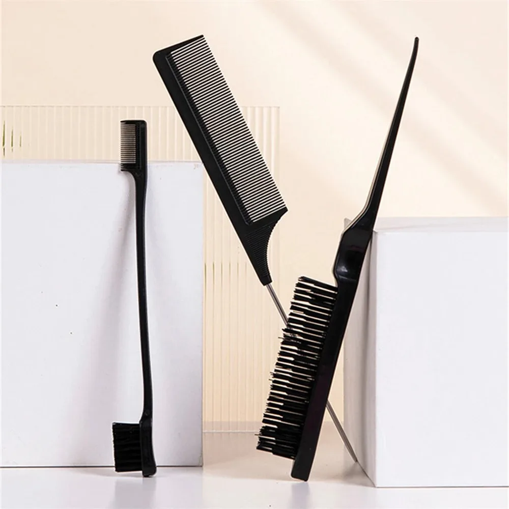 Набор из 3 расчесок с нейлоновой щеткой для разрыва волос, остроконечной расческой для хвоста и щеткой для контроля кромок, подходит для всех в использовании.
Набор из 3 расчесок с нейлоновой щеткой для разрыва волос, остроконечной расческой для хвоста и щеткой для контроля кромок, подходит для всех в использовании.