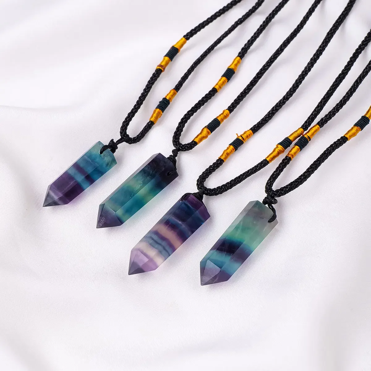 1PC Natural Cryatal Healing Energy Crystal Stone Rainbow Fluorite Crystal Point Pendant Jewelry Women's Necklace Gift
1PC Natural Cryatal Healing Energy Crystal Stone Rainbow Fluorite Crystal Point Pendant Jewelry Women's Necklace Gift