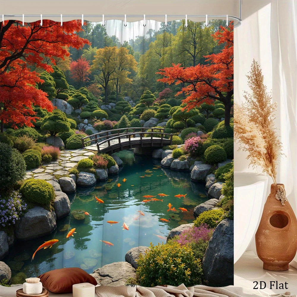 Nature Landscape Shower Curtain Mural Koi Pond Garden Autumn Spring Tropical Bathroom Decor 180x200cm
Nature Landscape Shower Curtain Mural Koi Pond Garden Autumn Spring Tropical Bathroom Decor 180x200cm
