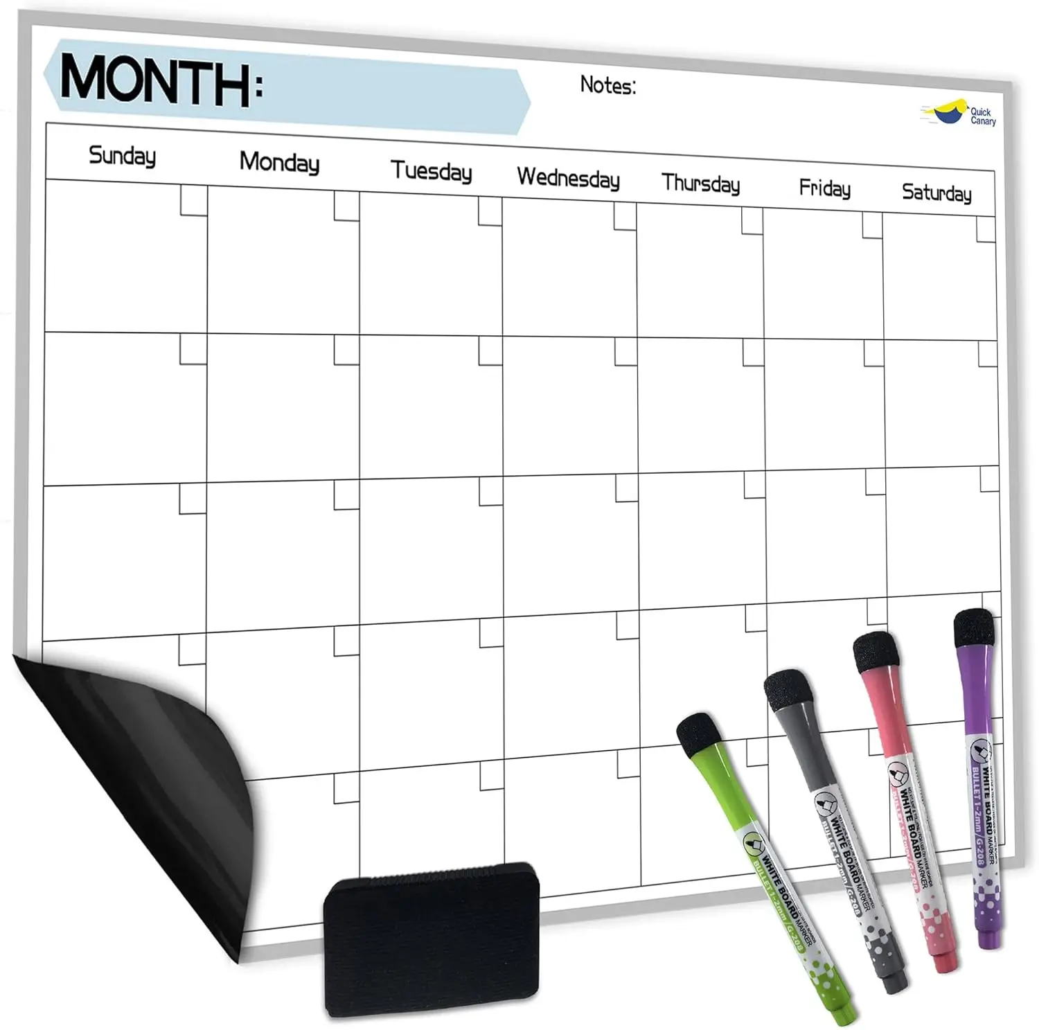 Monthly Magnetic Calendar for Refrigerator - 17x12" Dry Erase Fridge Whiteboard with Large Writing Space for Schedules, Chores &
Monthly Magnetic Calendar for Refrigerator - 17x12" Dry Erase Fridge Whiteboard with Large Writing Space for Schedules, Chores &