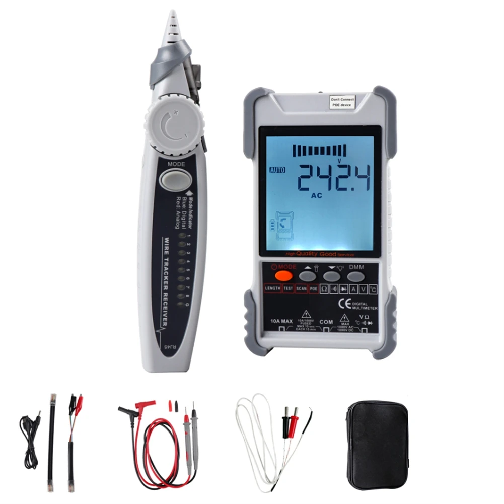 ET618 Network Cable Tester with LCD Display Analogs Digital Search POE Test Cable Wiremap Tester ID Mapping Tool(C)
ET618 Network Cable Tester with LCD Display Analogs Digital Search POE Test Cable Wiremap Tester ID Mapping Tool(C)