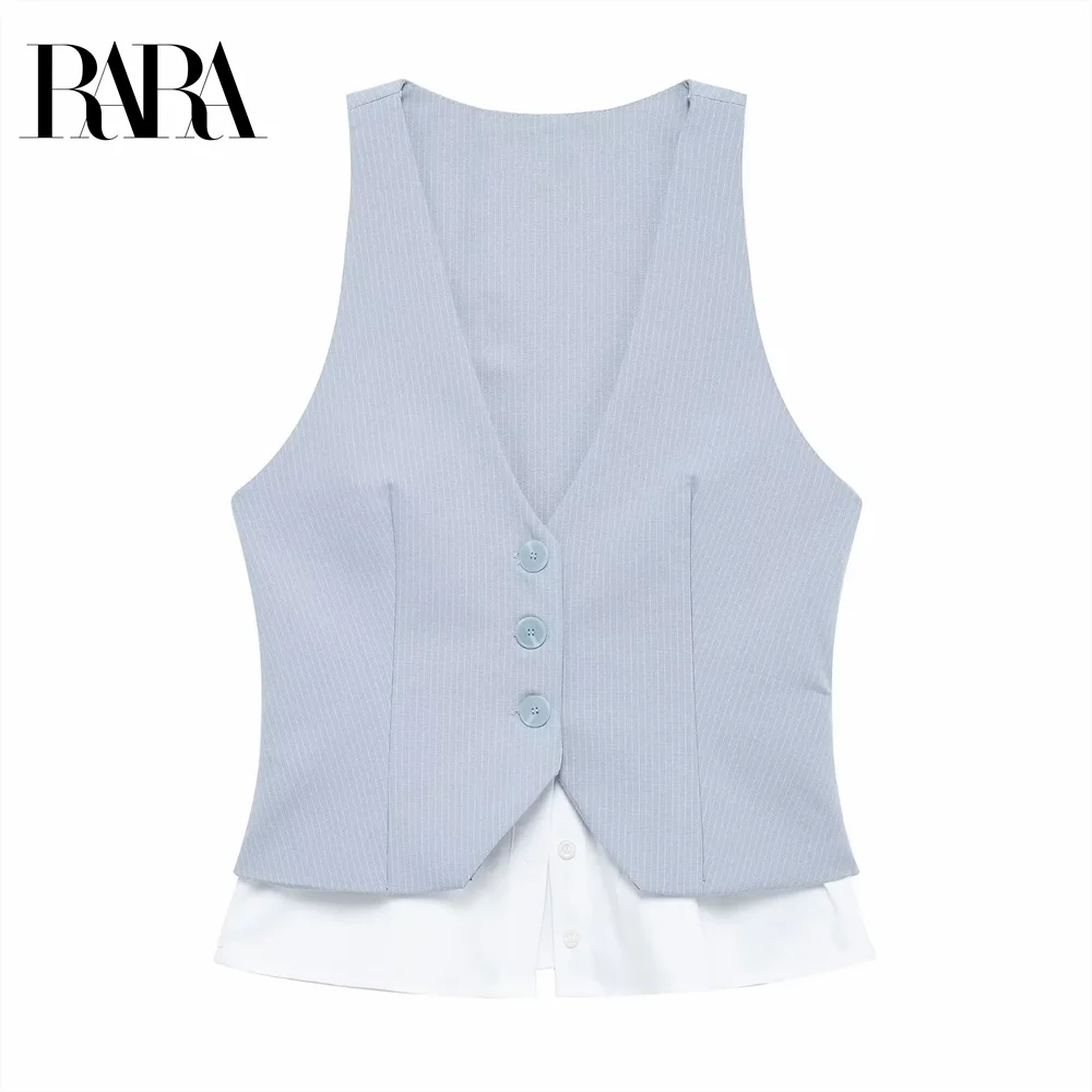 2025 RARA striped splicing V-neck slim fit single-breasted temperament simple casual tops for women spring new products
2025 RARA striped splicing V-neck slim fit single-breasted temperament simple casual tops for women spring new products