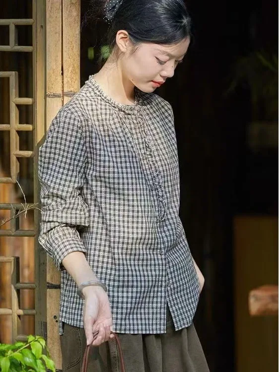 Women's Cotton Floral Embroidery Stand Collar Loose Shirt Spring Artistic Style Floral Lace Collar Long Sleeve Breathable Com...
Women's Cotton Floral Embroidery Stand Collar Loose Shirt Spring Artistic Style Floral Lace Collar Long Sleeve Breathable Com...