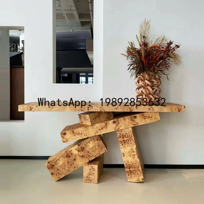 XL Color Block Entryway Table Light Luxury High-End Entryway Wall-Mounted Console Table
XL Color Block Entryway Table Light Luxury High-End Entryway Wall-Mounted Console Table