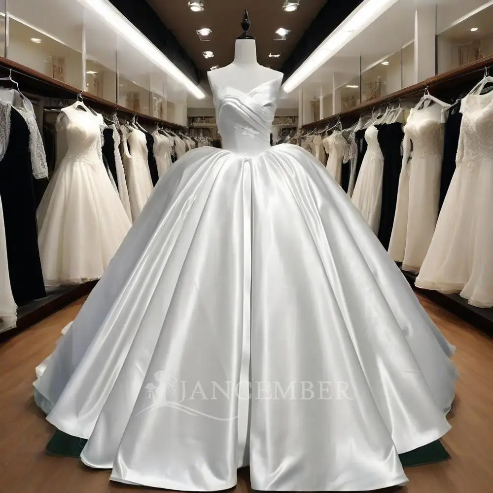 Elegant Customized Satin Ball Gown Affordable Beach Wedding Strapless Lace Crystal Beading vestido de novia Plus Size Bridal Gow
Elegant Customized Satin Ball Gown Affordable Beach Wedding Strapless Lace Crystal Beading vestido de novia Plus Size Bridal Gow