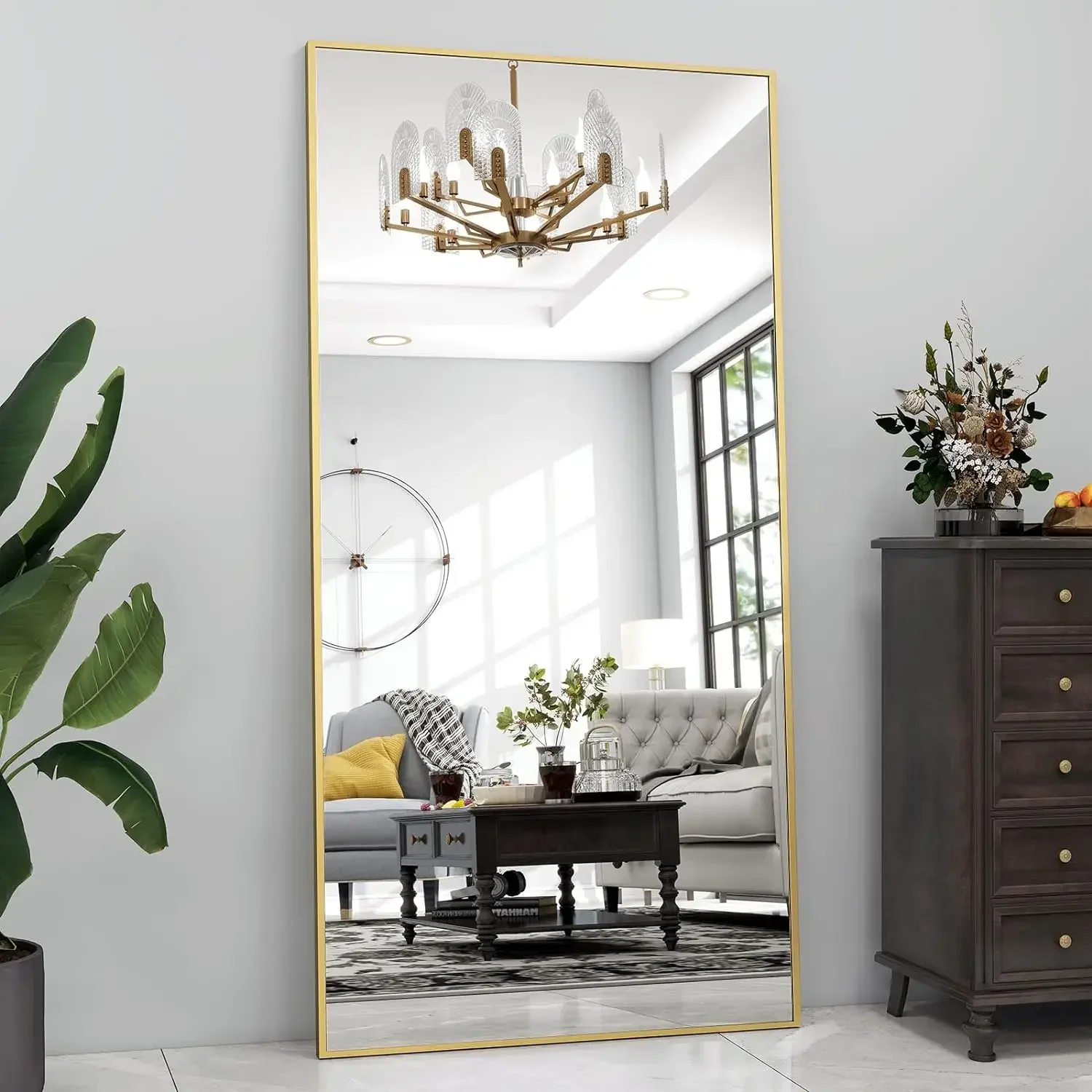 v Full Length Mirror Standing Hanging or Leaning Rectangle Mirror for Wall or Floor
v Full Length Mirror Standing Hanging or Leaning Rectangle Mirror for Wall or Floor