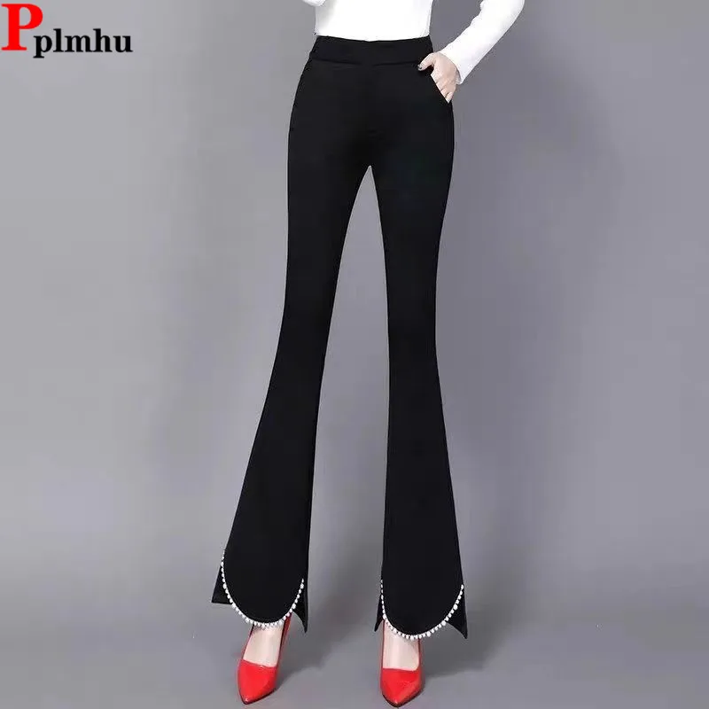 Ankle Length Design Slim Flare Pants Elastic High Waist Elegant Pantalones Casual Spodnie Korea Fashion Strecth Women Trousers
Ankle Length Design Slim Flare Pants Elastic High Waist Elegant Pantalones Casual Spodnie Korea Fashion Strecth Women Trousers
