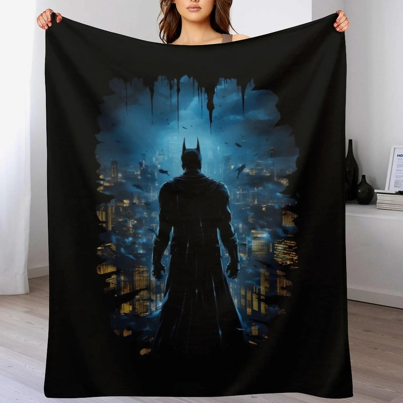 A Vigilante Guards the Night - Silhouette - Hero Throw Blanket Large anime Heavy Blankets 
A Vigilante Guards the Night - Silhouette - Hero Throw Blanket Large anime Heavy Blankets