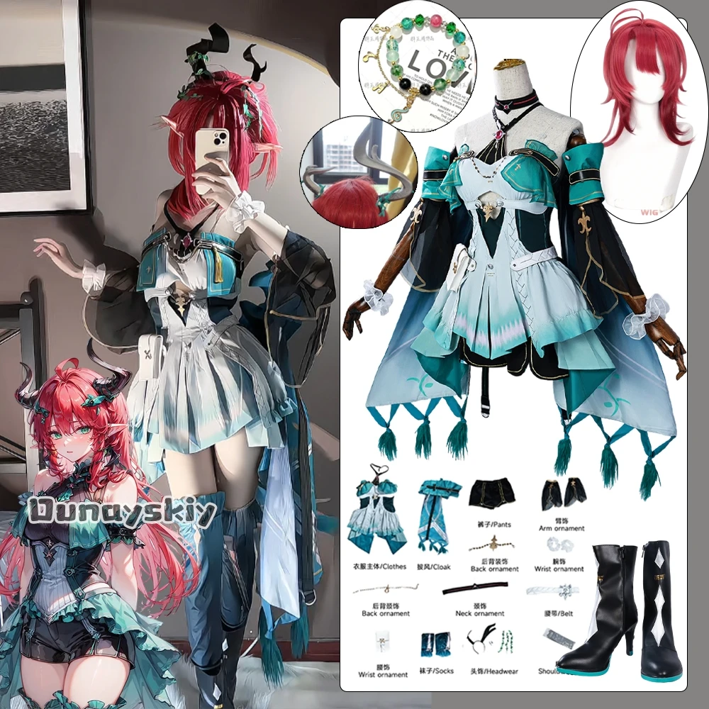 Ciaccona Cosplay Game Wuthering Waves Costume Ciaccona Wig Dress Role-playing Uniform Set Halloween Carnival Women Girls Suits
Ciaccona Cosplay Game Wuthering Waves Costume Ciaccona Wig Dress Role-playing Uniform Set Halloween Carnival Women Girls Suits