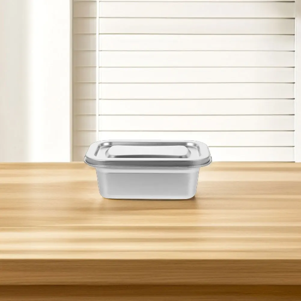 2 Pcs Stainless Steel Ice Cream Box Food Storage Containers Keeper with Lid Holder Metal Tub Bin for Freezer Travel
2 Pcs Stainless Steel Ice Cream Box Food Storage Containers Keeper with Lid Holder Metal Tub Bin for Freezer Travel